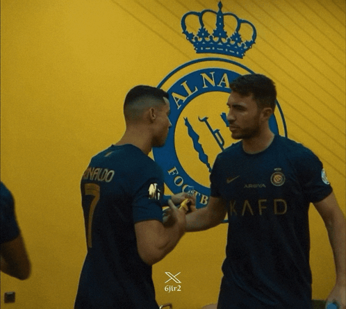 Ronaldo Al Nassr Back Tap With Player GIF