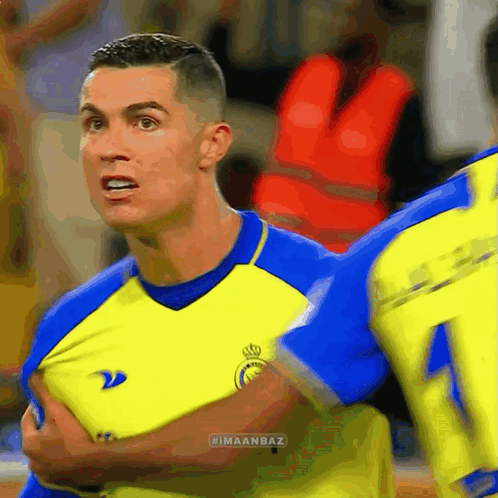 Ronaldo Al Nassr Hands Swinging Up And Down GIF