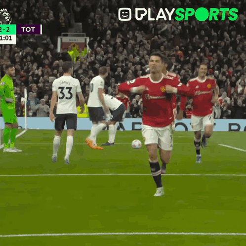 Ronaldo Al Nassr Knee Slide On Field GIF