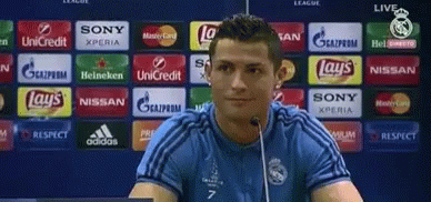 Ronaldo Al Nassr Silent And Smiling GIF