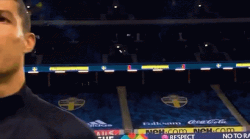 Ronaldo Al Nassr Winks Before Start Of Game GIF