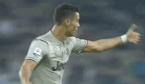 Ronaldo Free Kick Happy Run GIF
