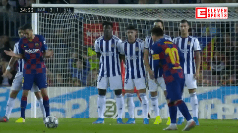 Ronaldo Free Kick Player Fall GIF