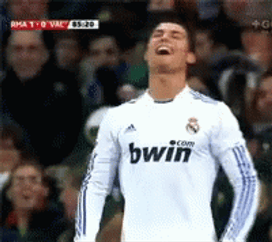 Ronaldo Laughing Hard GIF
