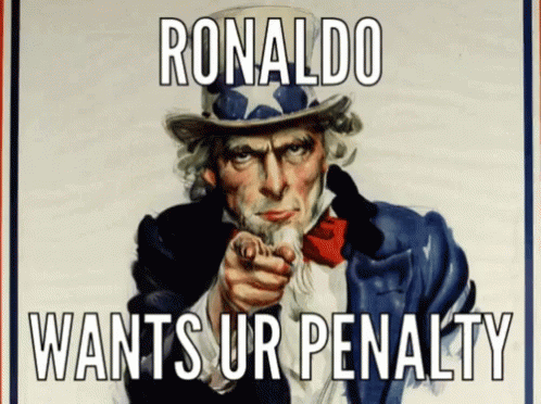 Ronaldo Wants Ur Penalty Uncle Sam Pointing