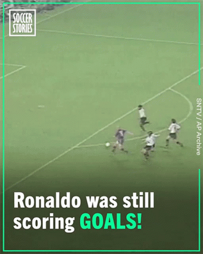 ronaldo was still scoring goals in a soccer match