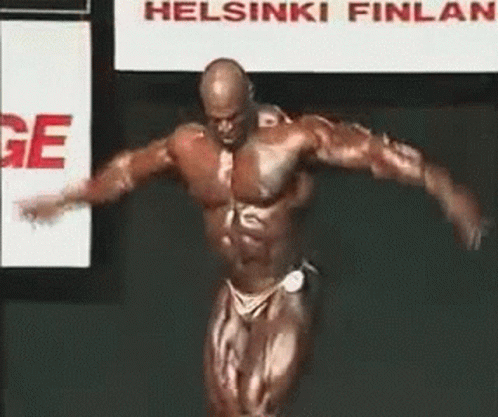 Ronnie Coleman Bouncing Chest GIF