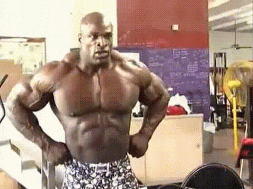 Ronnie Coleman Flexing Chest GIF