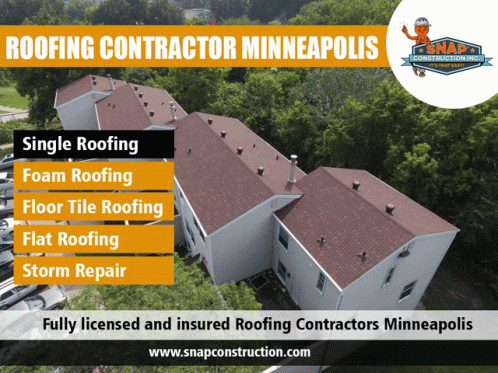 Roofing Contractor Minneapolis Aerial View GIF