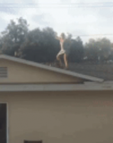 Rooftop Drunk Girl GIF