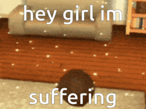 Room Saying Hey Girl Im Suffering
