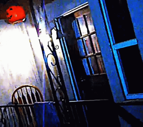 Room With Blue Door and Chair