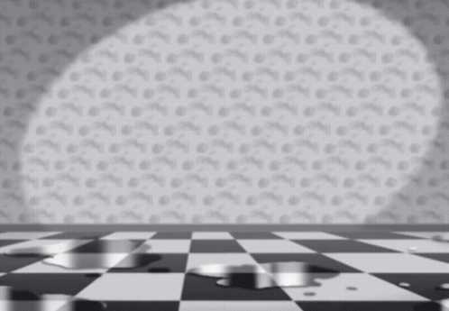 Room With Checkered Floor And Spotlight GIF