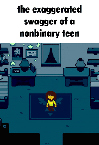 Room With The Exaggerated Swagger Of A Nonbinary Teen GIF