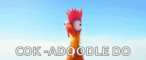 Cock A Doodle Do Rooster Wobbly Eyes GIF