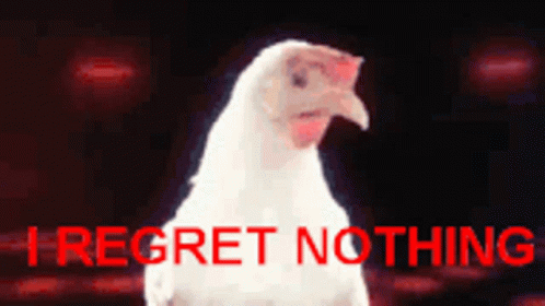 Rooster Spinning Regrets Nothing GIF