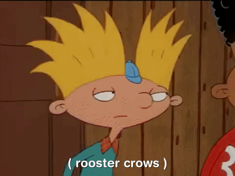 Rooster Crowing Hey Arnold And Friend GIF