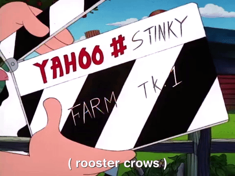 Rooster Crowing Yahoo Stinky GIF