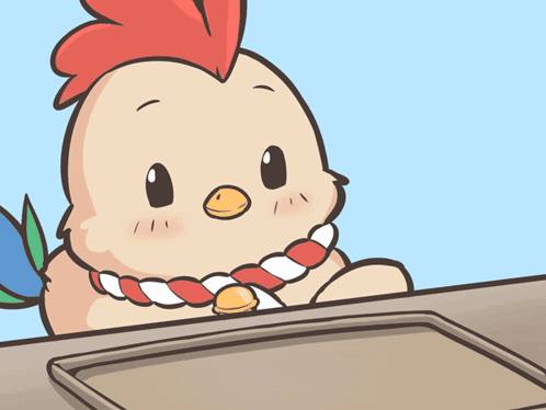 Rooster Looking Out Window GIF