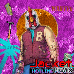 Rooster Wearing Letter B Jacket Holding Gun GIF