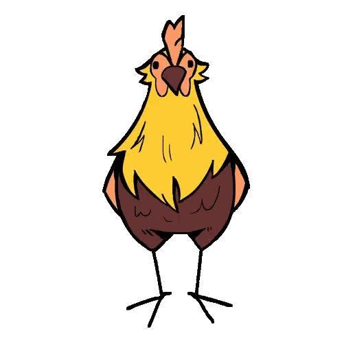 Rooster with Chick on Back