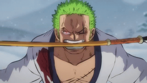 Roronoa Zoro Exhibiting Enma's Power GIF