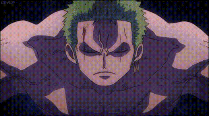 Roronoa Zoro Opening Right Eye GIF
