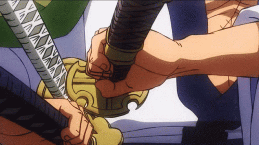 One Piece Roronoa Zoro Anime Sword GIF