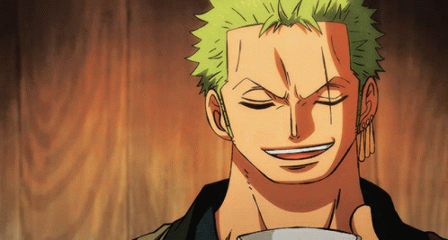 Roronoa Zoro Smiling After Talking GIF