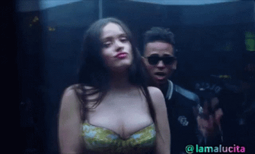 Rosalia And Ozuna GIF
