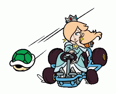 Rosalina Dodging Enemy Kart Ride GIF