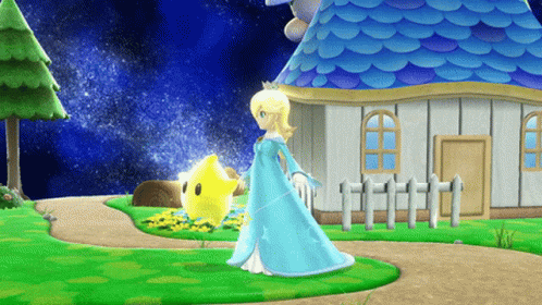 Rosalina Luma Dancing Super Mario GIF