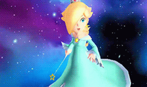 Rosalina Magic Wand Super Mario Characters GIF
