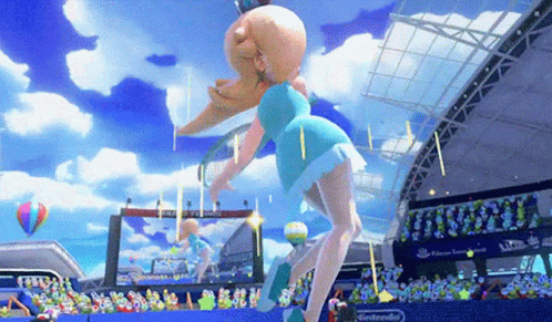 Rosalina Striking Tennis Racket GIF