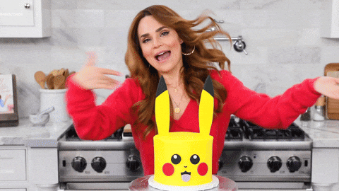 Rosanna Pansino Lightning Pikachu Cake GIF