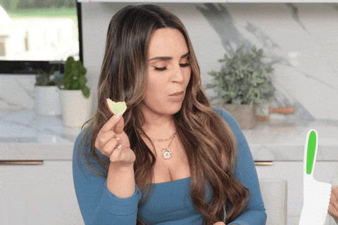 Rosanna Pansino Scared While Eating Meme GIF