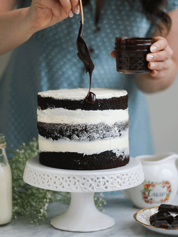 Rose Floral-themed Cake GIF