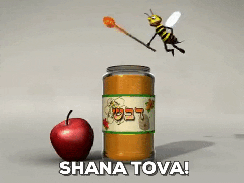 Rosh Hashanah Chasing Bee GIF