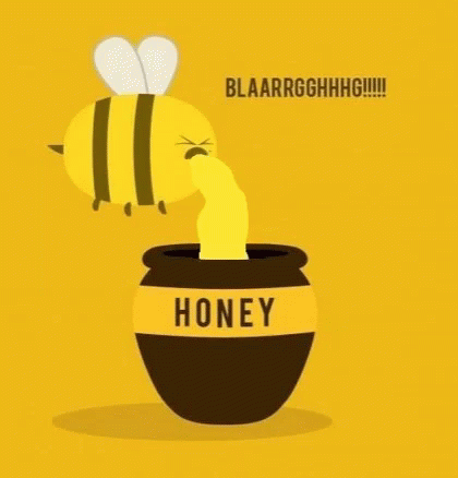 Rosh Hashanah Honey Bee Barf GIF