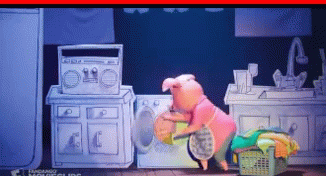 Rosita Finished Basket Of Laundry GIF