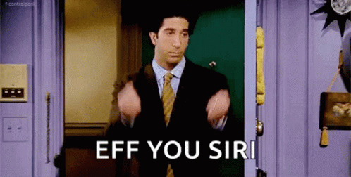 Ross Geller Eff You Siri GIF