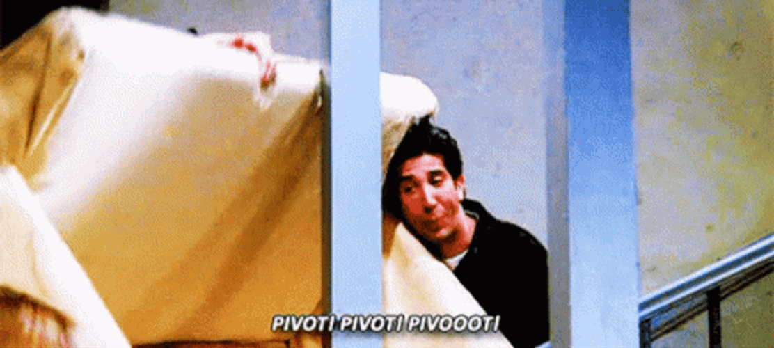 Ross Geller Frantic Yelling Pivot GIF