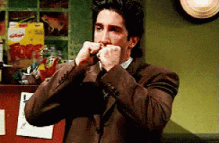 Ross Geller Hyperventilating GIF