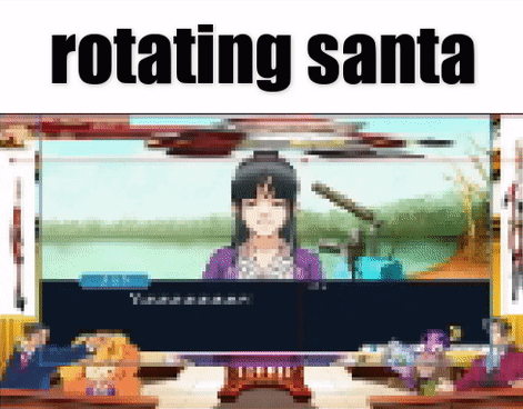 Rotating Cartoon Santa GIF