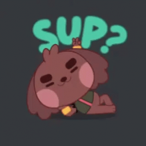 Rotating Dog Says Sup