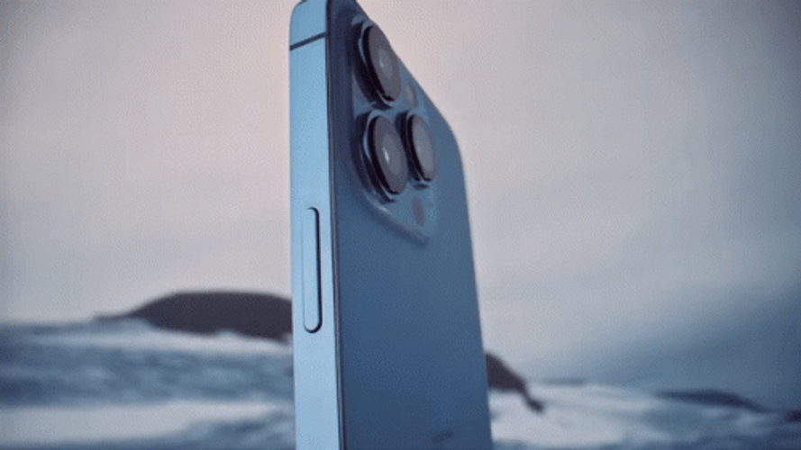 Rotating Iphone 14 Pro Front Screen Button Features GIF