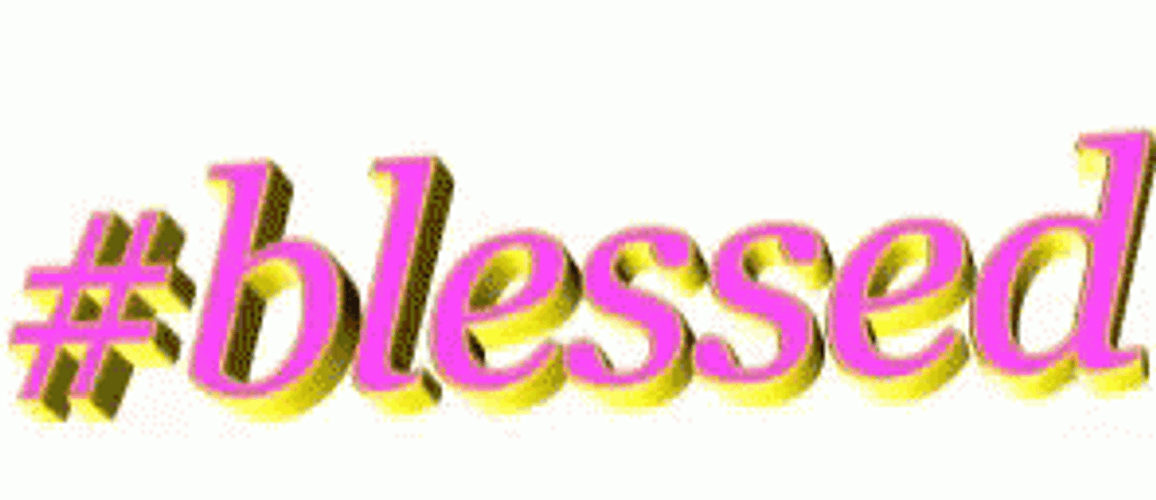 Rotating Pink And Gold #Blessed GIF