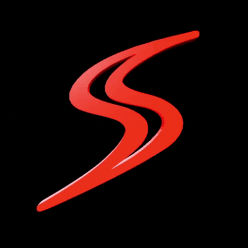 Rotating Pointed Red S Kinetic Art GIF