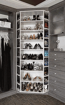 Rotating Shoe Drawer GIF