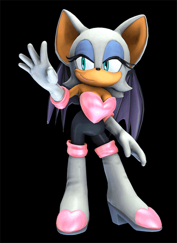 Rouge the Bat Standing in a Forest